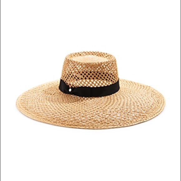 INVERNI Panama Straw Hat In Natural/black - Picture 1 of 5